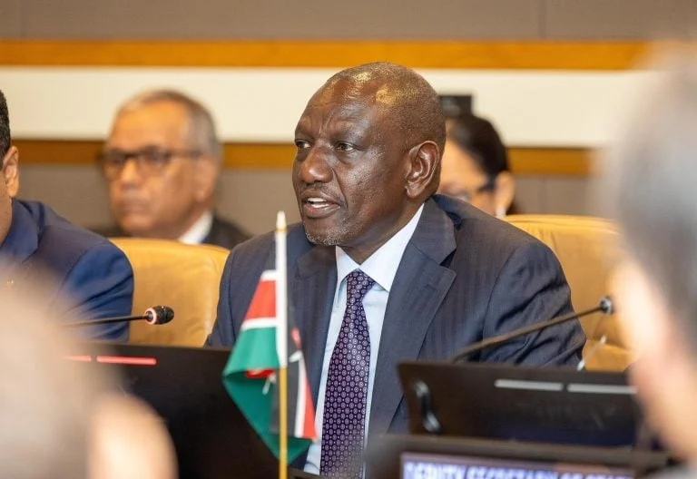 Rais wa Kenya William Ruto katika mkutano kuhusu mabadiliko ya tabianchi
